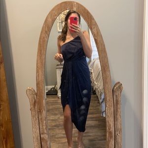 navy blue cocktail dress